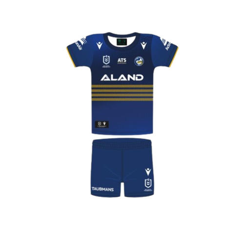 Parramatta Eels 2024 NRL Team Macron Home Jersey & Shorts Baby Infant Toddler Set