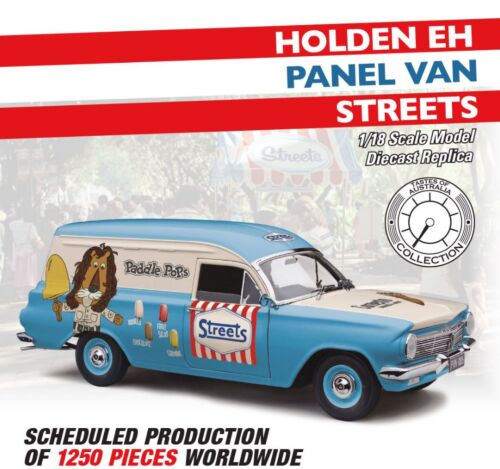 PRE ORDER $50 DEPOSIT- Holden EH Panel Van Tastes Of Australia Collection #6 Streets Paddle Pop 1:18 Scale Die Cast Model Car (FULL PRICE - $299.00)