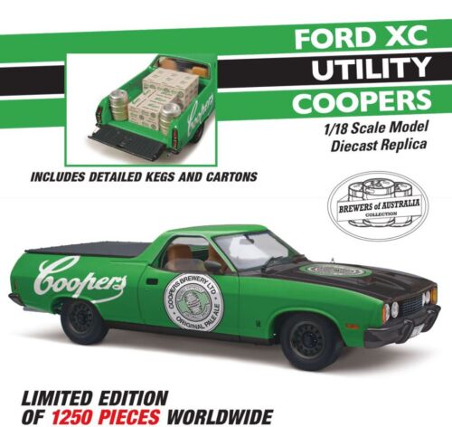 PRE ORDER $50 DEPOSIT - Coopers Brewery Original Pale Ale Ford XC Utility Brewers of Australia Beer Collection Ute No. 5 1:18 Scale Model Car (FULL PRICE - $299.00*)