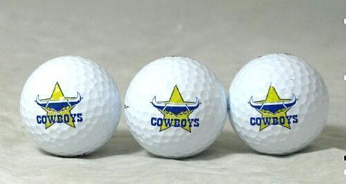North Queensland Cowboys NRL Logo Set of 3 Golf Balls