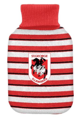 St George Dragons NRL Team Rubber 2L Hot Water Bottle & Cover 