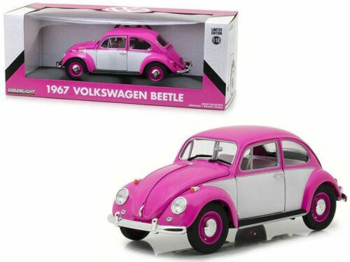 1967 Volkswagen Beetle VW Beetle Pink & White Model Car 1:18 Scale Model Car