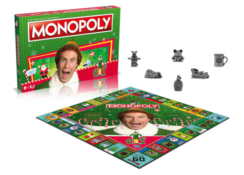 Monopoly Elf Edition Fast Paced Property Trading Game Ages 8+