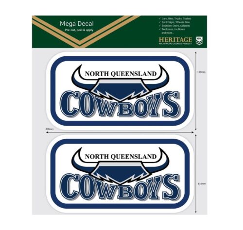 North Queensland Cowboys NRL Team Heritage Club Logo Large Pre-Cut Car Spot Sticker Mega Decal