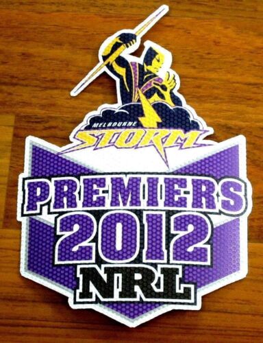 Melbourne Storm NRL 2012 Premiers Logo See Thru Car Window Sticker Decal