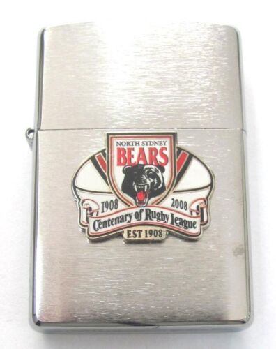 North Sydney Bears NRL Team Logo Metal Refillable Cigarette Zippo Lighter