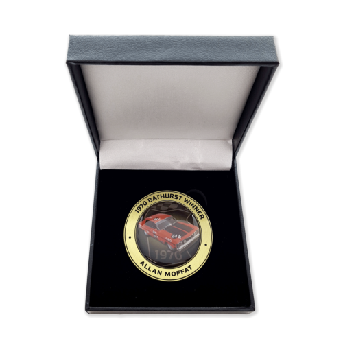 1970 Bathurst Winner Antique Gold Coloured Medallion In Box - Allan Moffat Ford XW Falcon GTHO Phase III