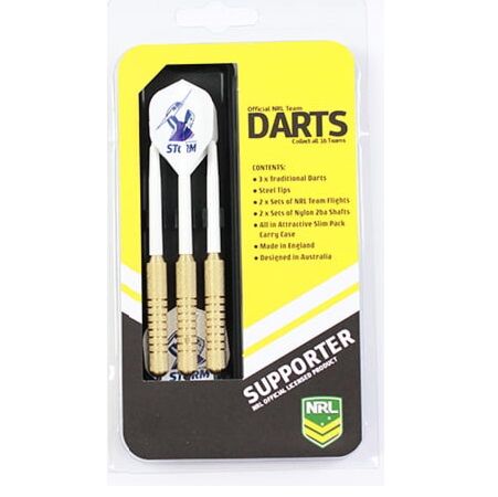 Melbourne Storm Set 3 NRL 23g Steel Tip Darts With 6 Flights Made In England