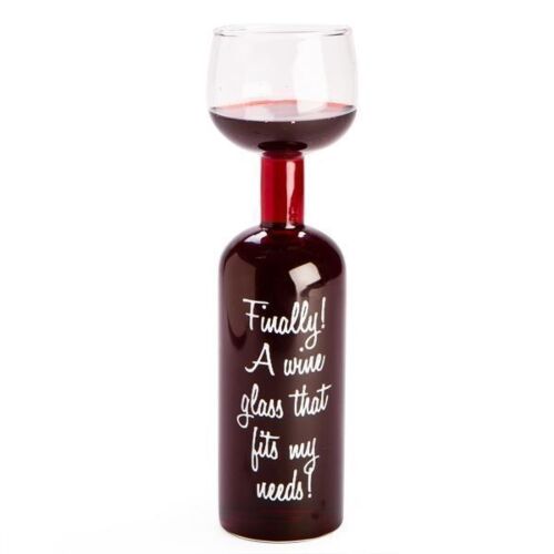 The Wine Bottle Glass - Holds a Whole Bottle of WIne (750ml) Great Gag Gift 