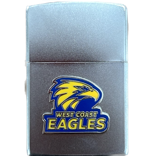 West Coast Eagles AFL Team Logo Silver Brushed Finish Zippo Lighter Smoking 