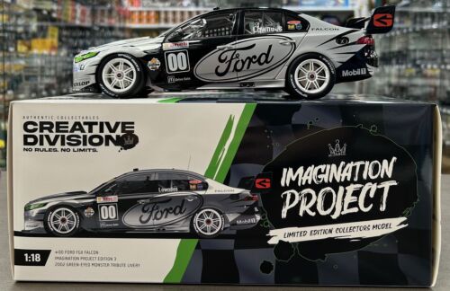 2002 Green -Eyed Monster Tribute Livery #00 Ford FGX Falcon Supercar Imagination Project Edition 3 1:18 Scale Model Car 