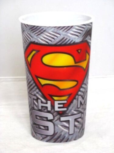 SUPERMAN SUPERHERO MAN OF STEEL LENTICULAR PLASTIC CUP MUG 