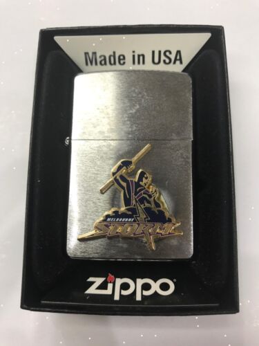 Melbourne Storm NRL Team Logo Metal Refillable Cigarette Zippo Lighter