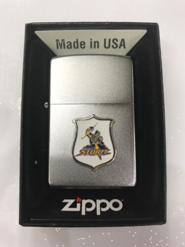 Melbourne Storm NRL Team Heritage Logo Metal Refillable Cigarette Zippo Lighter