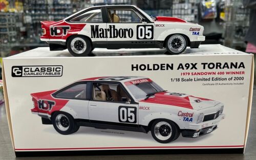 1979 Sandown 400 Winner Peter Brock Holden LX A9X Torana 1:18 Scale Model Car With Marlboro Decals On Car 