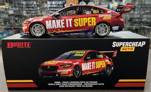 2022 Bathurst 1000 Craig Lowndes Declan Fraser #888 Triple Eight Race Engineering Supercheap Auto Racing Holden ZB Commodore 1:18 Scale Model Car 