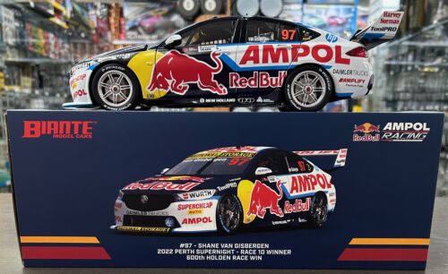 2022 Perth Supernight Race 10 Winner 600th Holden Race Win Van Gisbergen #97 Red Bull Ampol Racing Holden ZB Commodore 1:18 Scale Model Car