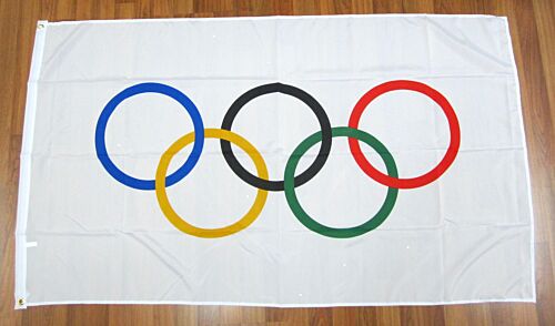 Olympic Games Olympics Rings Large Flag Pole Flag