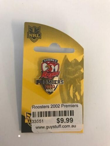 Sydney Roosters NRL 2002 Premiers Collectable Lapel Hat Tie Pin Badge
