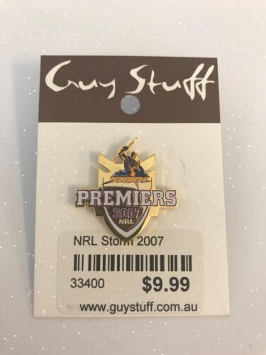 Melbourne Storm NRL 2007 Premiers Collectable Lapel Hat Tie Pin Badge