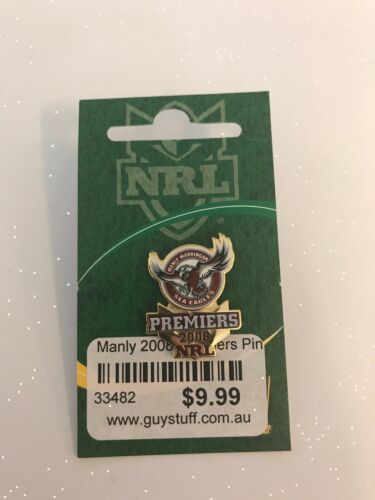 Manly Sea Eagles NRL 2008 Premiers Collectable Lapel Hat Tie Pin Badge