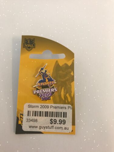 Melbourne Storm NRL 2009 Premiers Collectable Lapel Hat Tie Pin Badge