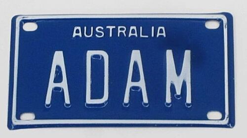 Adam Novelty Mini Name Australian Tin License Plate