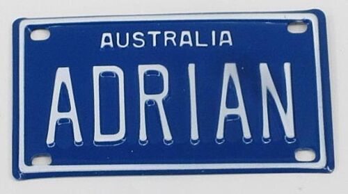 Adrian Novelty Mini Name Australian Tin License Plate