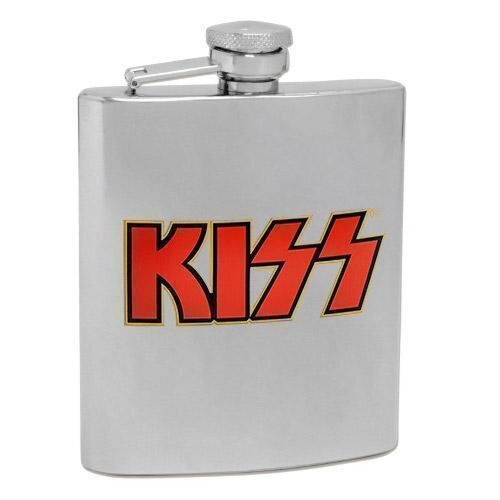 Kiss Logo Design 6oz Stainless Steel Hip Flask 
