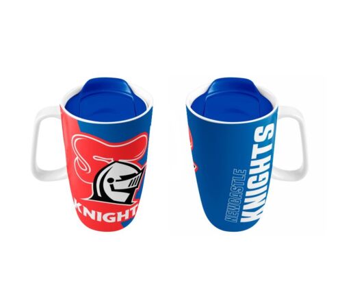 Newcastle Knights NRL Team Logo 500mL Ceramic Travel Mug With Handle