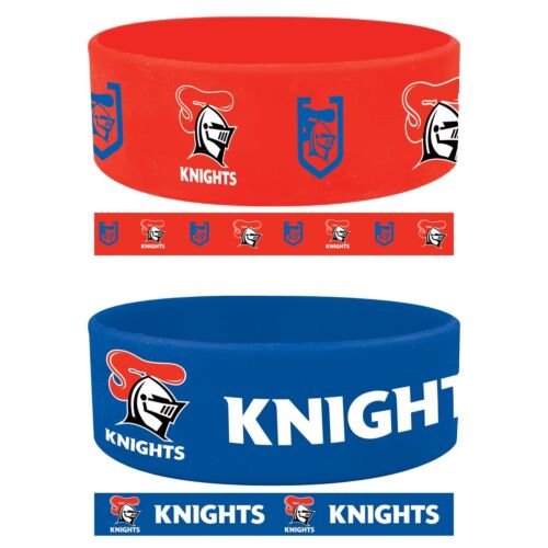 Newcastle Knights NRL Team Logo Pack Of 2 Silicone Supporter Wrist Bands 