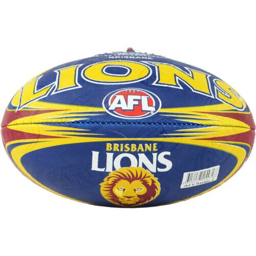 Brisbane Lions AFL Team Size 2 Synthetic Football Foot Ball Footy