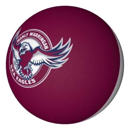 Manly Sea Eagles NRL Team Logo Coloured High Bounce Ball Handball