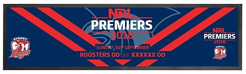 Sydney Roosters 2018 NRL Premiers Rubber Back Bar Runner Mat