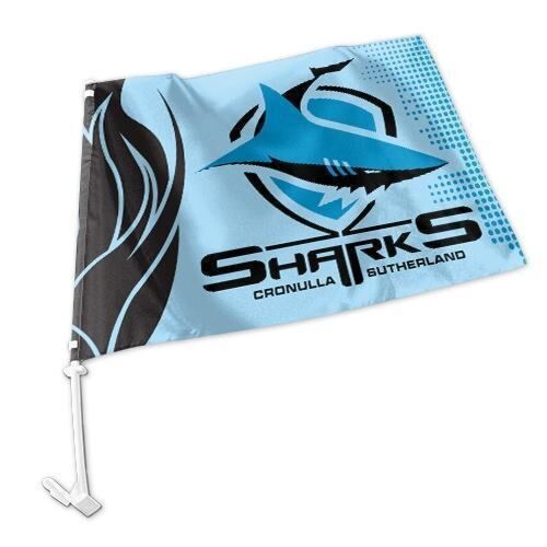 Cronulla Sharks NRL Team Logo Car Window Flag