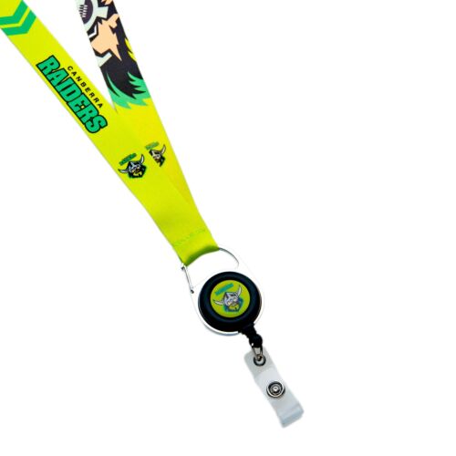 Canberra Raiders NRL Team Logo Retractable Lanyard Badge Reel Clip