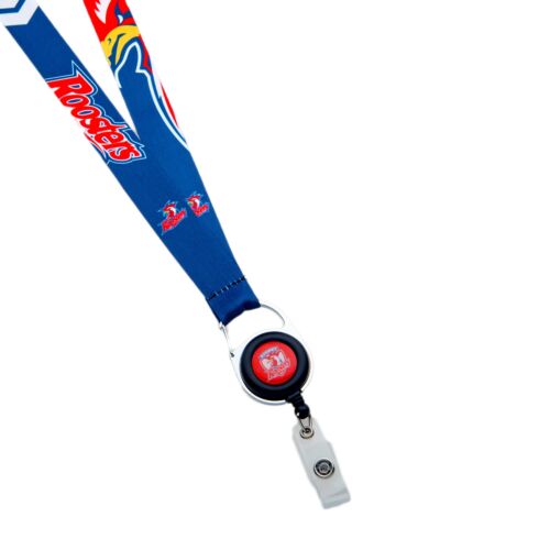 Sydney Roosters NRL Team Logo Retractable Lanyard Badge Reel Clip