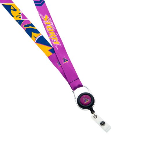 Melbourne Storm NRL Team Logo Retractable Lanyard Badge Reel Clip