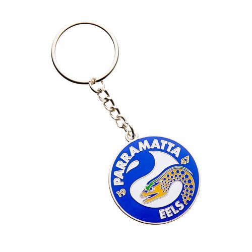 Parramatta Eels NRL Metal Team Logo Key Ring Keyring Chain 