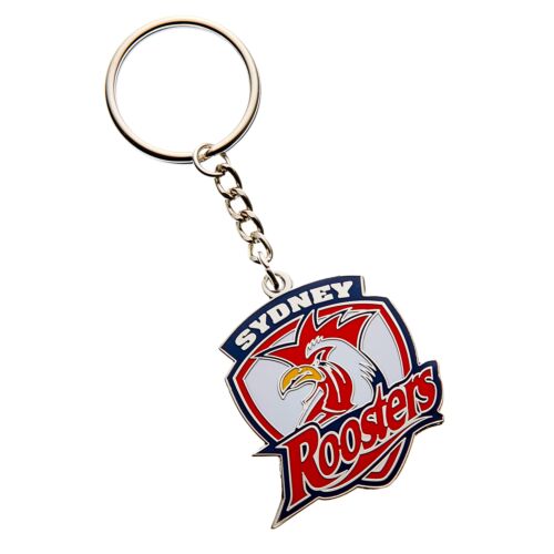 Sydney Roosters NRL Metal Team Logo Key Ring Keyring Chain 