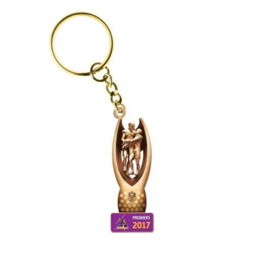 Melbourne Storm NRL 2017 Premiers Trophy Metal Keyring Key Ring 