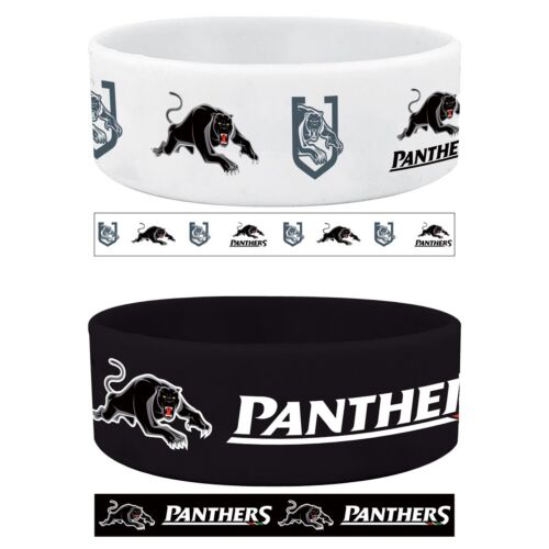 Penrith Panthers NRL Team Logo Pack Of 2 Silicone Supporter Wrist Bands 