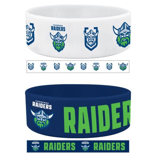 Canberra Raiders NRL Team Logo Pack Of 2 Silicone Supporter Wrist Bands 