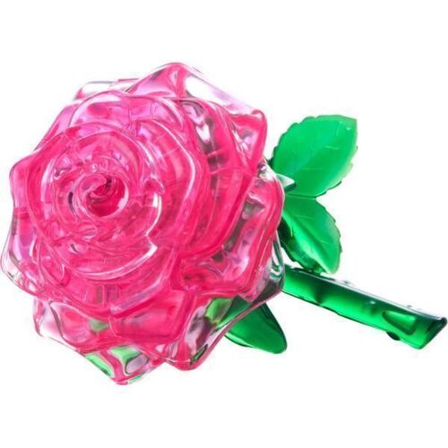 Pink Rose Crystal Puzzle 3D Jigsaw 44 Pieces Fun Activity DIY Gift Idea