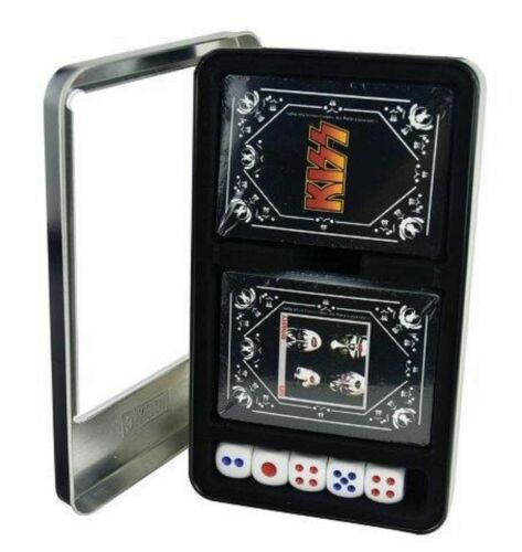 Kiss Twin Pack 2 Decks of Casino Quality Playing Cards With 5 Dice