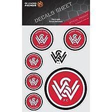 Western Sydney Wanderers A-League Soccer Set of 7 Car Sticker Decal Sheet