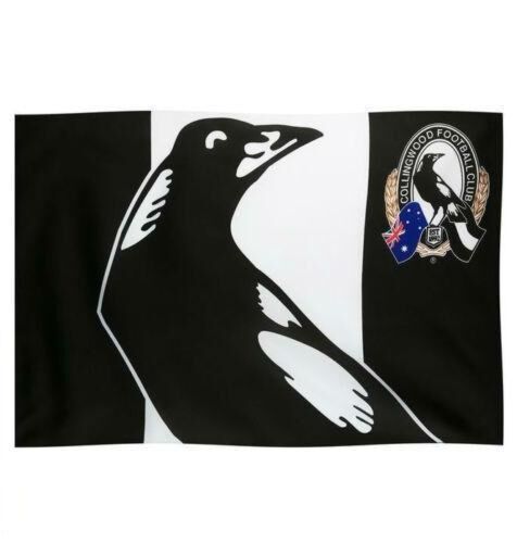 Collingwood Magpies AFL Game Day Supporter Flag on Stick 