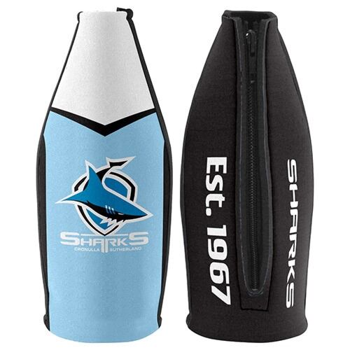 Cronulla Sharks NRL Long Neck Tallie 750ml Beer Bottle Holder Cooler