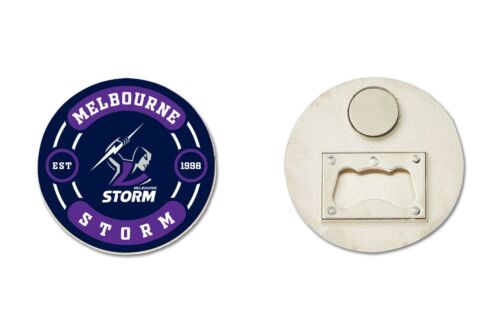 Melbourne Storm NRL Team Logo Year Of Establishment Magnetic Bottle Opener