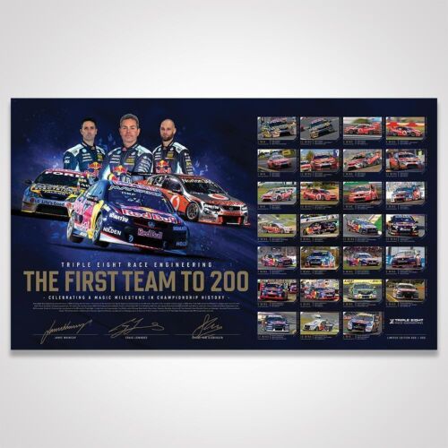 Triple Eight Racing Celebrating 200 Supercar Championship Race Wins Print Rolled Poster